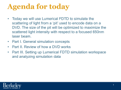 Intro to Lumerical and DVD tutorial - EECS: www