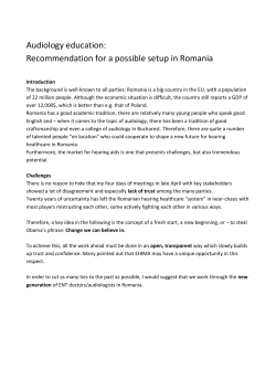 Audiology education: Recommendation for a possible setup in