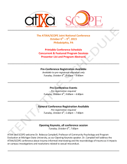 The ATIXA/SCOPE Joint National Conference October 6th &ndash; 9th
