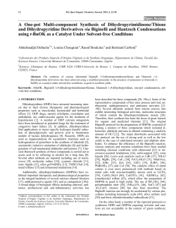 A One-pot Multi-component Synthesis of