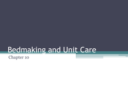 Bedmaking and Unit Care