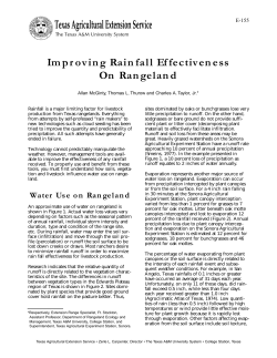 Improving Rainfall Effectiveness On Rangeland