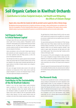 Soil Organic Carbon in Kiwifruit Orchards