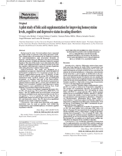 Original A pilot study of folic acid supplementation for improving