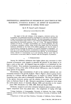 PREFERENTIAL ABSORPTION OF POTASSIUM BY LEAF TISSUE