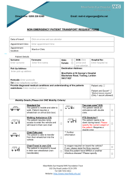 GP Transport Request Form St George`s