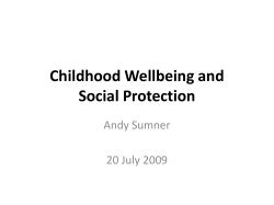 Childhood Wellbeing and SP - Institute of Development Studies