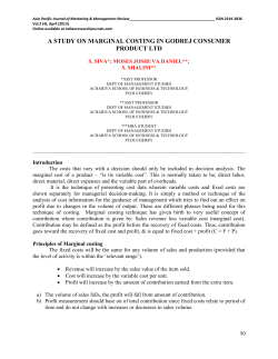 a study on marginal costing in godrej consumer product ltd
