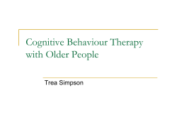 Cognitive Behaviour Therapy with Older People