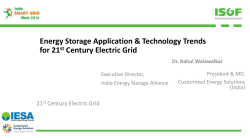 Energy Storage Ecosystem - India Smart Grid Week 2016