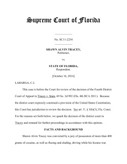 Tracey v. State - Florida Supreme Court