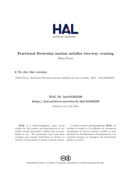 Fractional Brownian motion satisfies two-way crossing