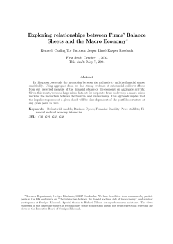 Exploring relationships between Firms` Balance Sheets and the