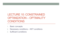 constrained optimization &ndash; optimality conditions