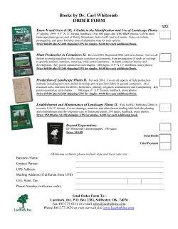 order form - Lacebark Inc