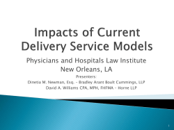 Impacts of Current Delivery Service Models