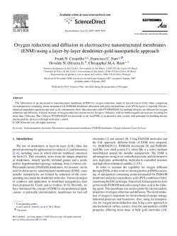Oxygen reduction and diffusion in electroactive nanostructured