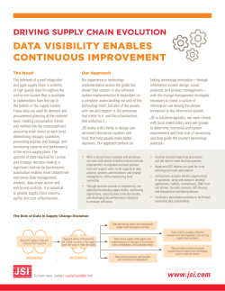 Driving Supply Chain Evolution: Data Visibility Enables Continuous