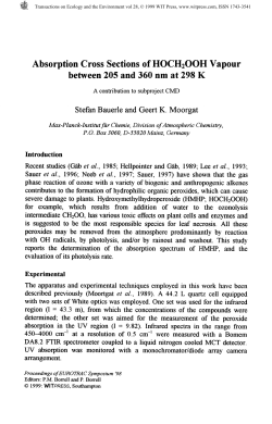 Absorption Cross Sections of HOCH%OOH Vapour