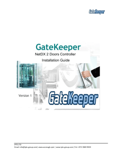 NetDX 2 Doors Controller Installation Guide