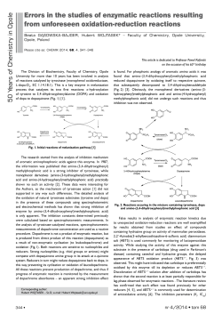 Errors in the studies of enzymatic reactions resulting from