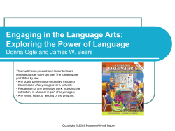 Engaging in the Language Arts: Exploring the Power of Language