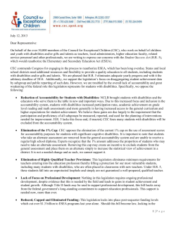 CEC Urges House Representatives to Vote NO on HR 5