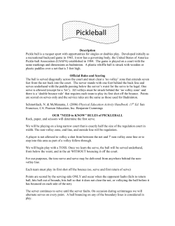 Pickleball Sport Education Season