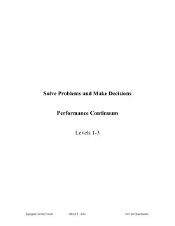 Background to the EFF Solve Problems and Make Decisions
