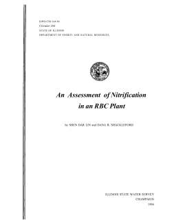 An assessment of nitrification in an RBC plant. Champaign, IL