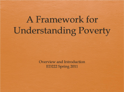 A Framework for Understanding Poverty