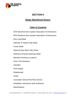 SECTION 6 Glass Storefront Doors