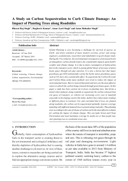 A Study on Carbon Sequestration to Curb Climate Damage: An