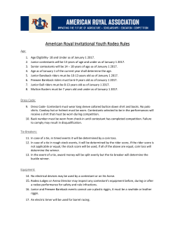 American Royal Invitational Youth Rodeo Rules