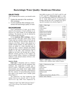 Bacteriologic Water Quality: Membrane