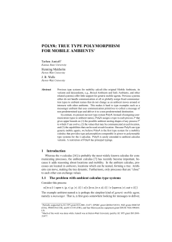 polya: true type polymorphism for mobile ambients