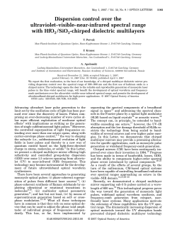 Dispersion control over the ultraviolet&ndash;visible&ndash;near