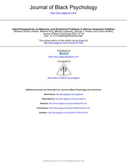 Adult Perspectives on Behavior and Emotional