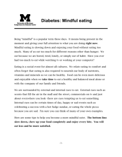 Diabetes: Mindful eating