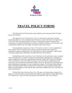 notification of non-us youth soccer travel