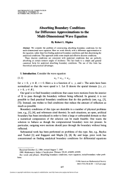 Absorbing Boundary Conditions for Difference Approximations to the