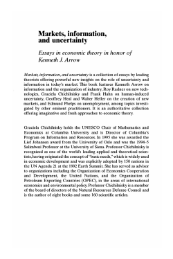 Markets, information, and uncertainty Essays in economic theory in