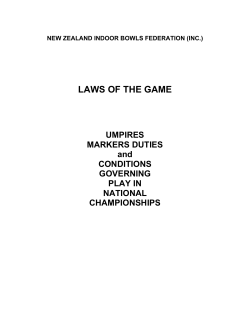 Indoor bowls - Special Olympics New Zealand