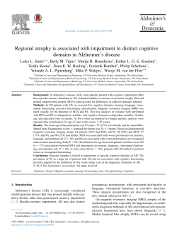 Regional atrophy is associated with impairment in distinct cognitive