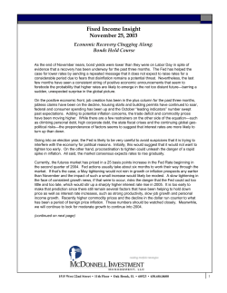 Economic Recovery Chugging Along: Bonds Hold Course