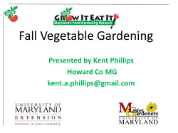 Fall Vegetable Gardening - University of Maryland Extension