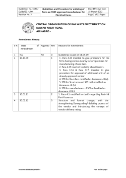 Detailed Estimate - Central Organisation for Railway Electrification