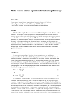 Model versions and fast algorithms for network