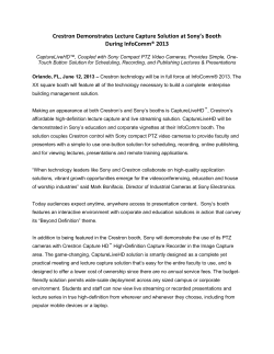 Crestron Demonstrates Lecture Capture Solution at Sony`s Booth