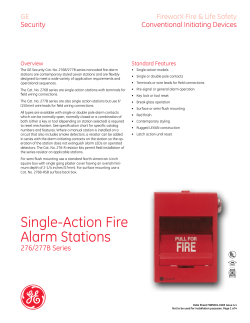 Data Sheet FX85001-0183 -- Single Action Pull Stations